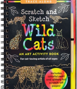 Wild Cats Scratch and Sketch Trace-Along Art Activity Book