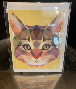 Geometric Cat Card