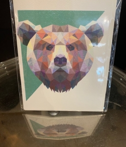 Geometric Bear Card