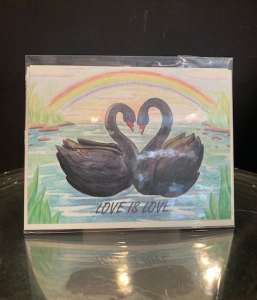 Love is Love Swan Card