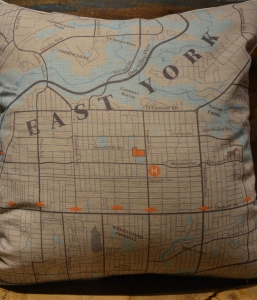 East York Map Pillow – Old’s Cool Exclusive